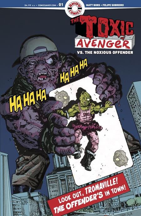 10/07/2026 TOXIC AVENGER VS THE NOXIOUS OFFENDER #1 (OF 5) GREG SCOTT CLASSIC COVERS HOMAGE 1:3 UNLOCK VARIANT (MR)
