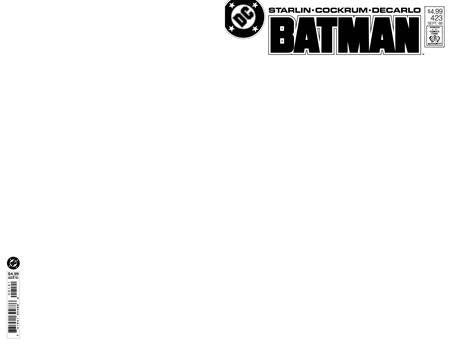10/07/2026 BATMAN #423 FACSIMILE EDITION CVR B BLANK CARD STOCK VARIANT DC COMICS