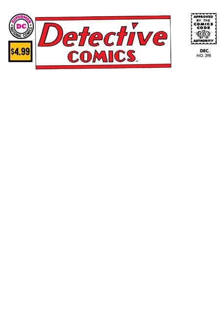 10/21/2026 DETECTIVE COMICS #298 FACSIMILE EDITION CVR B BLANK CARD STOCK VARIANT DC COMICS