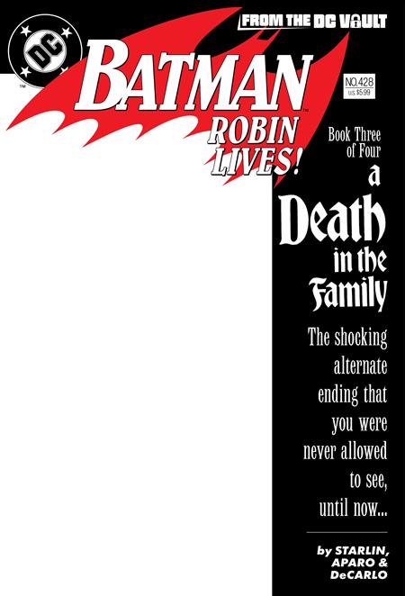 BATMAN #428 ROBIN LIVES (ONE SHOT) CVR B BLANK CARD STOCK VARIANT 2023 Batman DC COMICS   