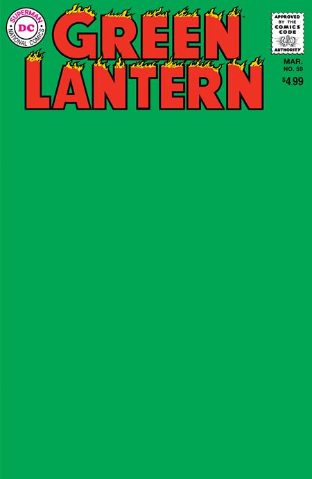 GREEN LANTERN #59 FACSIMILE EDITION CVR C BLANK VARIANT 2024 Green Lantern DC COMICS