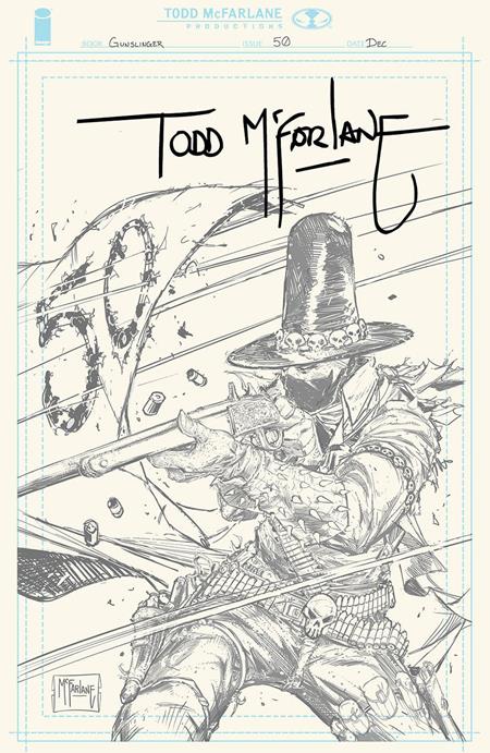 01/14/2026 GUNSLINGER SPAWN #50 1:1000 TODD MCFARLANE SIGNED PENCIL VARIANT IMAGE COMICS