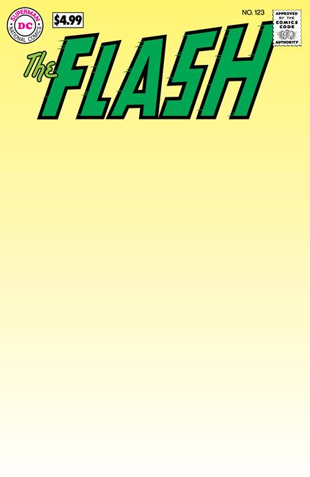 FLASH #123 FACSIMILE EDITION CVR B BLANK CARD STOCK VARIANT 2024 Flash DC COMICS   