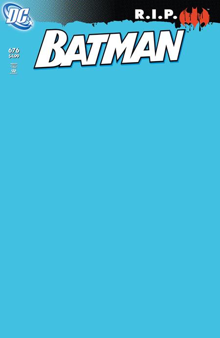 01/21/2026 BATMAN #676 FACSIMILE EDITION CVR C BLANK CARD STOCK VARIANT DC COMICS