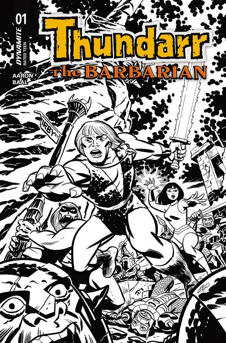 02/04/2026 THUNDARR THE BARBARIAN #1 1:20 MICHAEL CHO LINE ART VARIANT Thundarr DYNAMITE ENTERTAINMENT