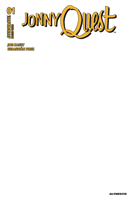 JONNY QUEST #1 CVR F BLANK VARIANT 2024 DYNAMITE