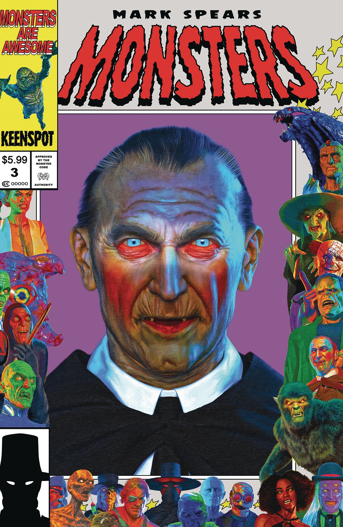 01/29/2025 MARK SPEARS MONSTERS #3 CVR D DRACULA HOMAGE  KEENSPOT ENTERTAINMENT   