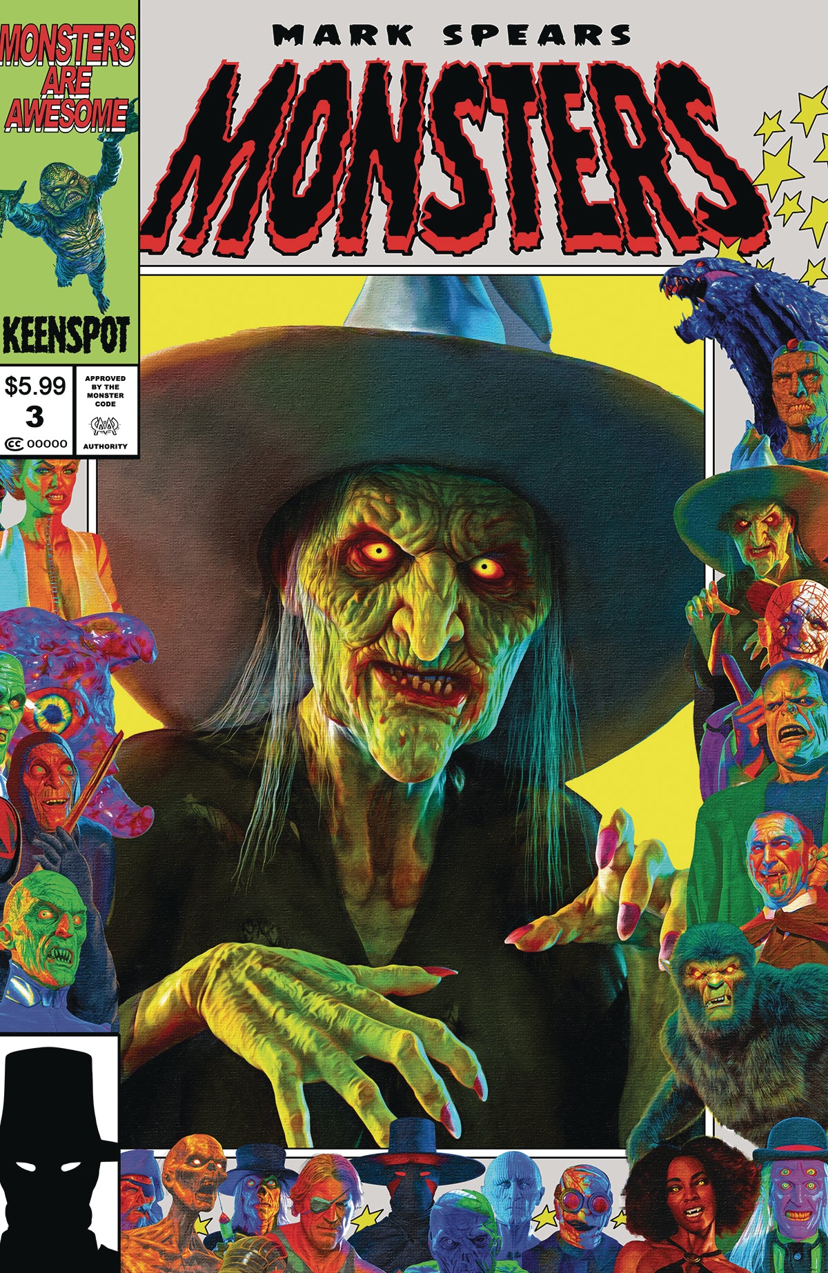 01/29/2025 MARK SPEARS MONSTERS #3 CVR E WITCH HOMAGE  KEENSPOT ENTERTAINMENT   