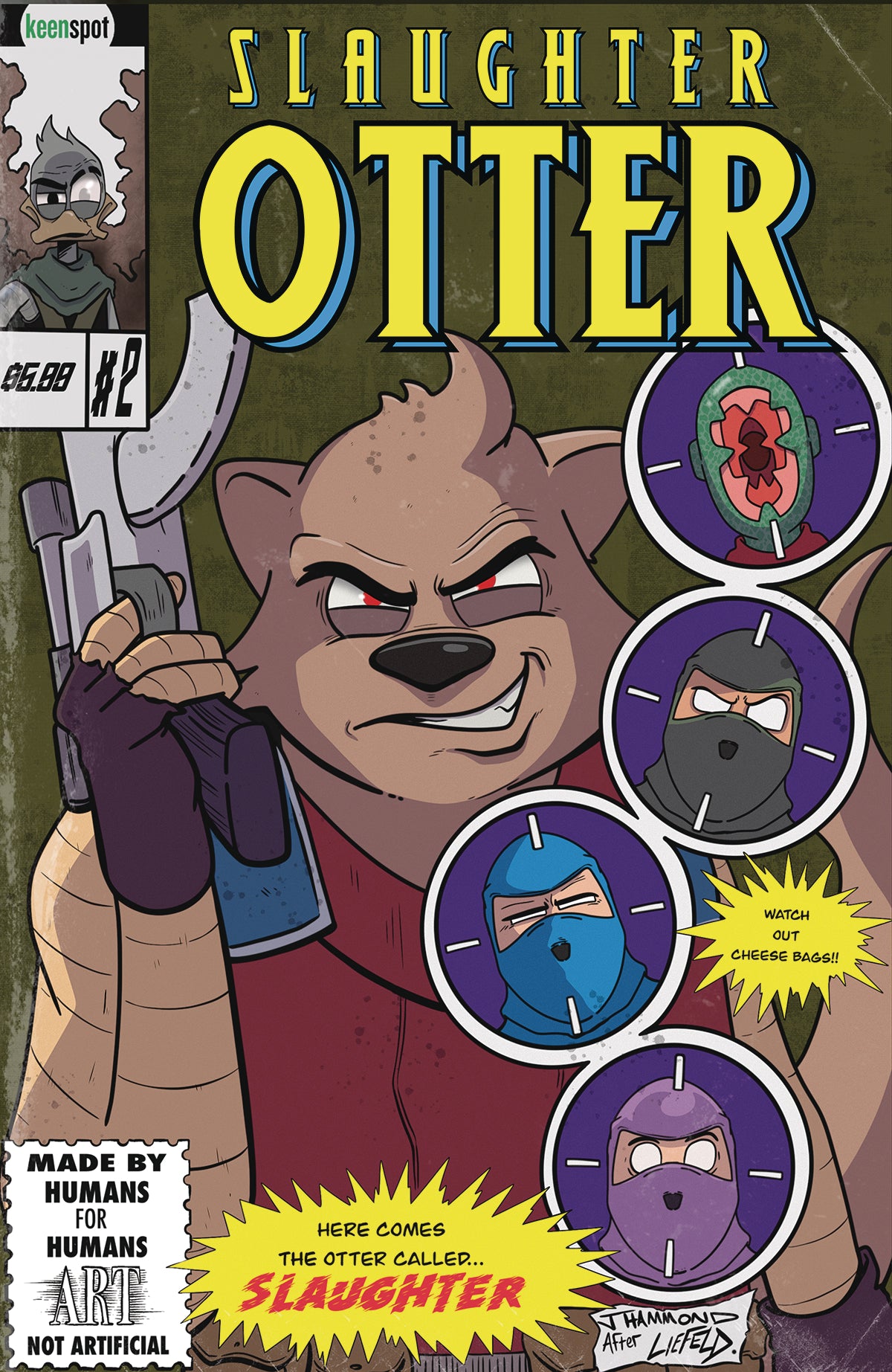 01/29/2025 SLAUGHTER OTTER #2 CVR B J HAMMOND  KEENSPOT ENTERTAINMENT   