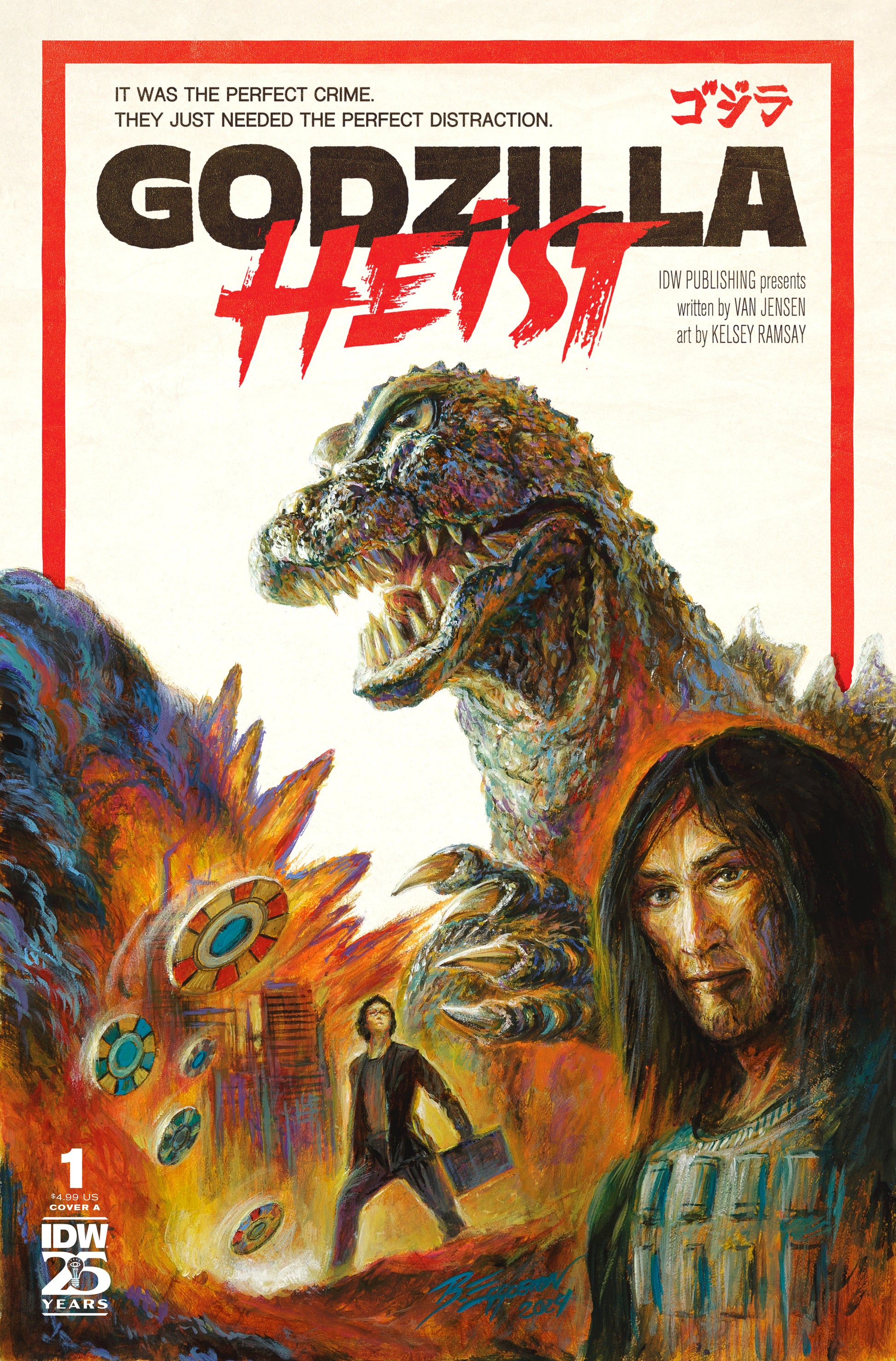 02/19/2025 GODZILLA HEIST #1 CVR A EGGLETON IDW-PRH