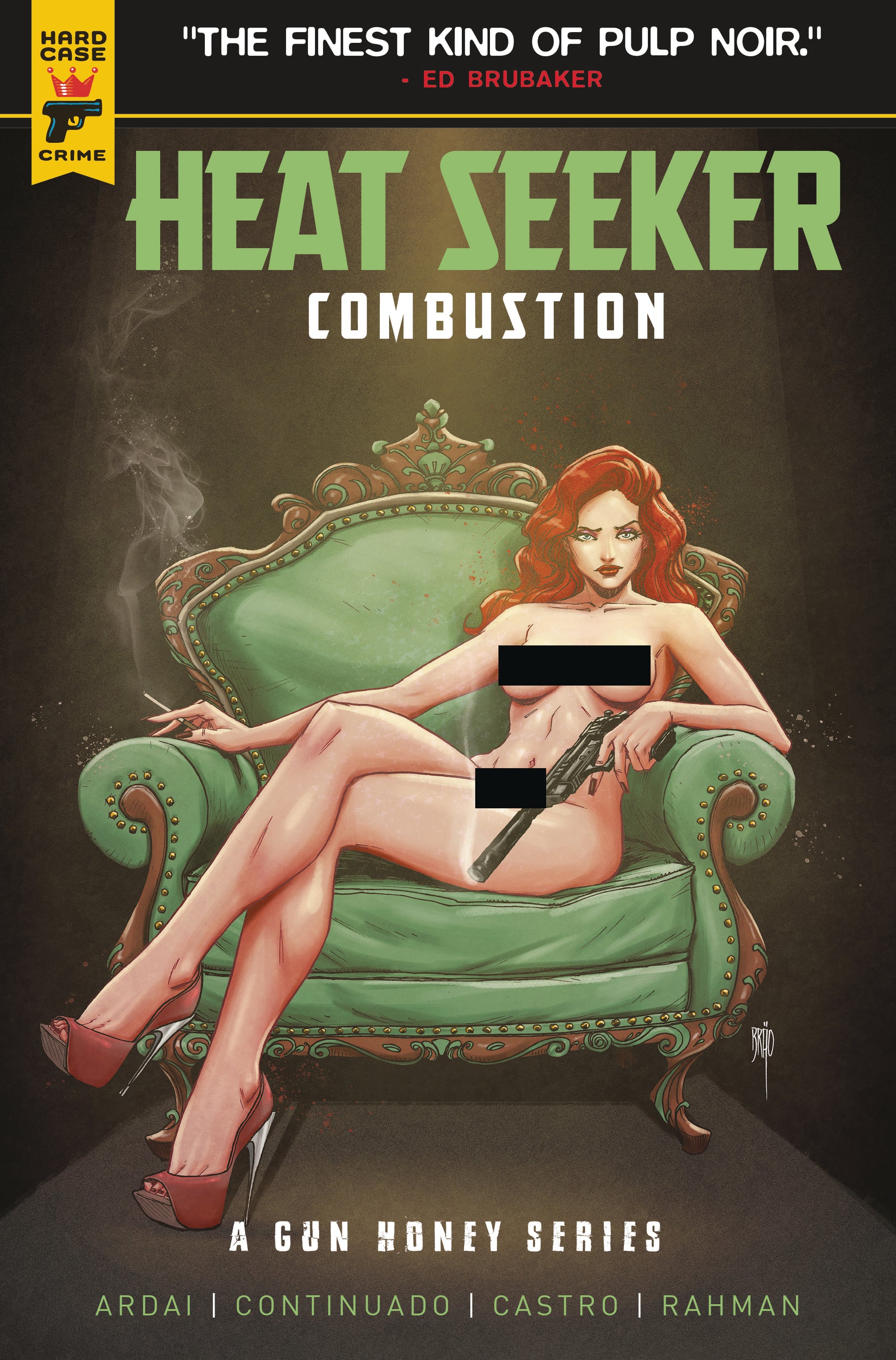 02/12/2025 HEAT SEEKER COMBUSTION GUN HONEY SERIES #4 CVR E BRAO NUDE B TITAN COMICS