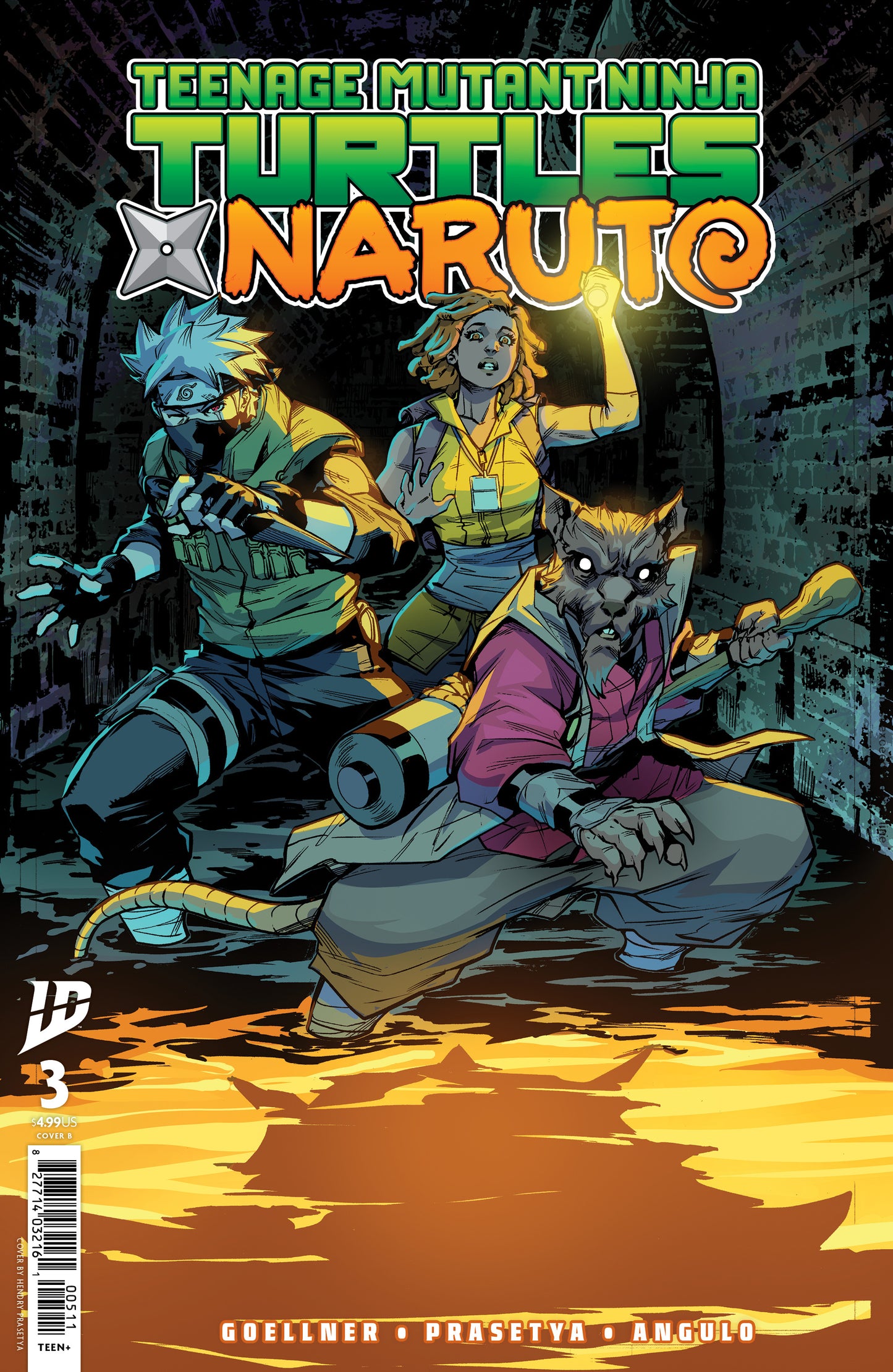 03/19/2025 TEENAGE MUTANT NINJA TURTLES X NARUTO #3 CVR B PRASETYA IDW-PRH