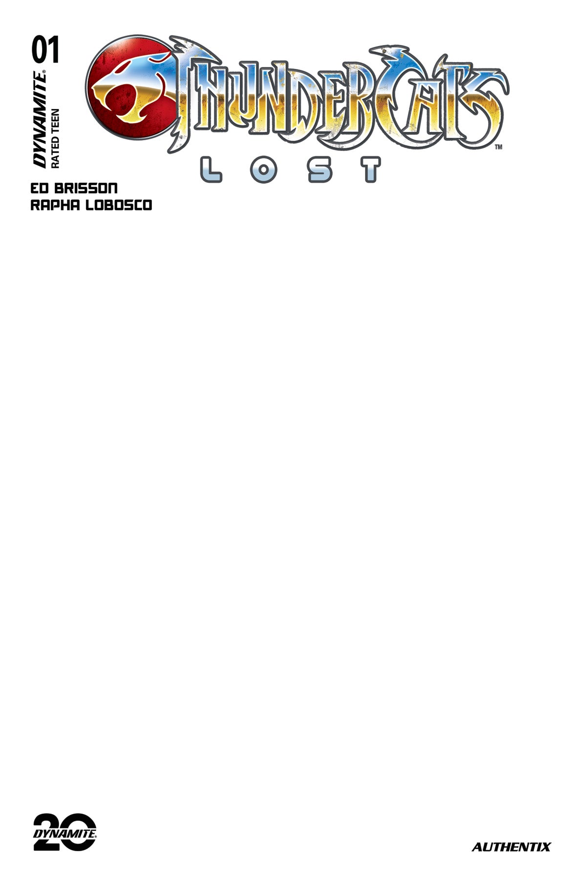 03/05/2025 THUNDERCATS LOST #1 CVR H BLANK AUTHENTIX (C: 1-0-0) DYNAMITE