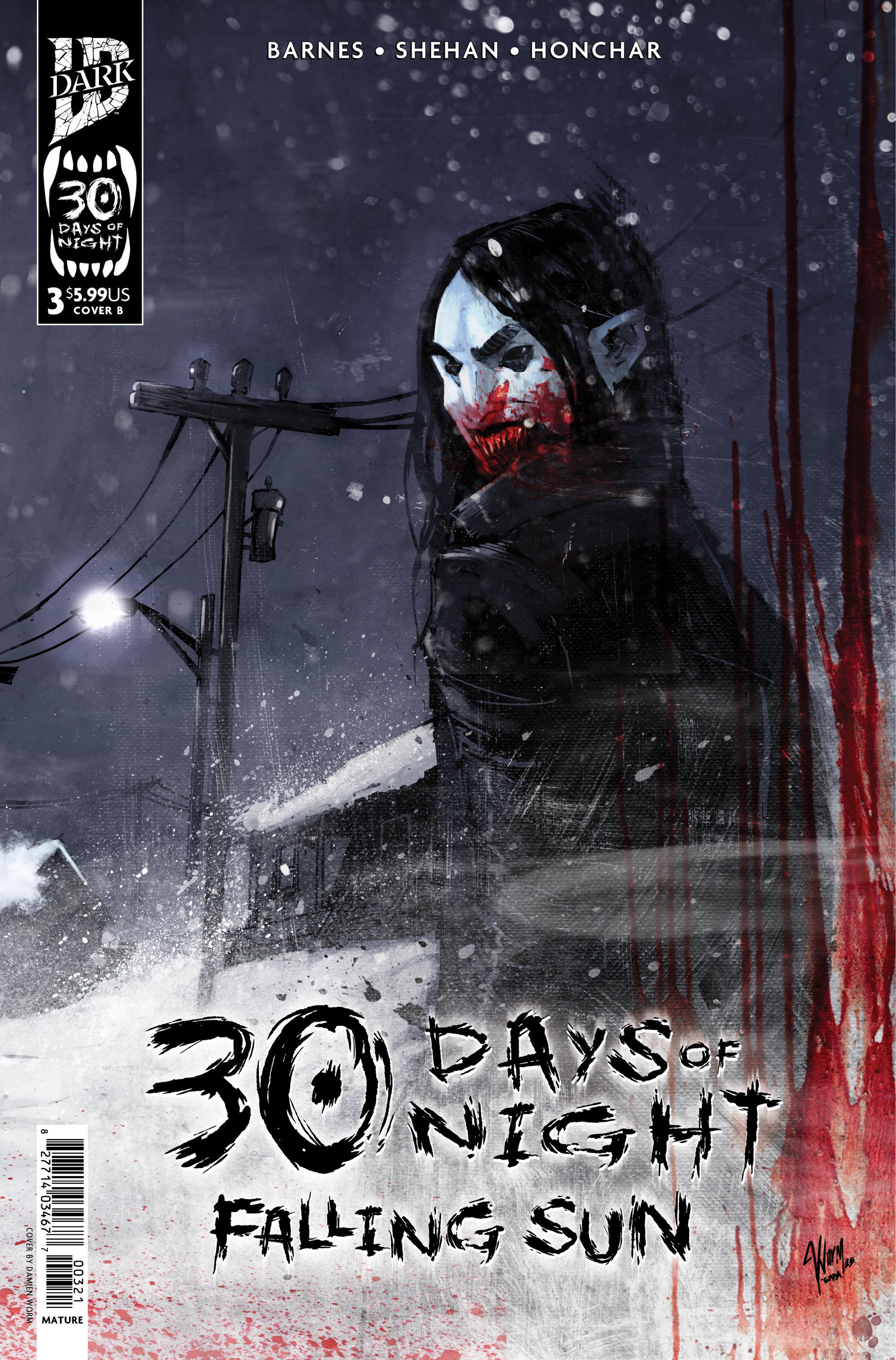 02/25/2026 30 Days of Night: Falling Sun #3 Variant B (Damien Worm) IDW Publishing
