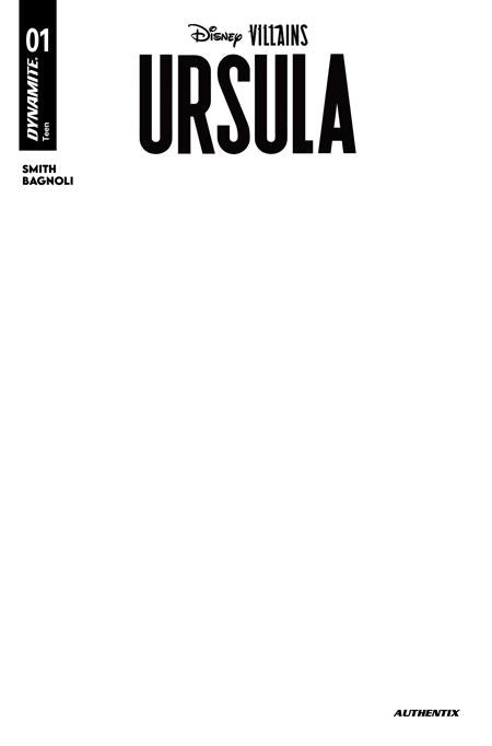 02/11/2026 DISNEY VILLAINS URSULA #1 CVR F BLANK AUTHENTIX VAR DYNAMITE ENTERTAINMENT