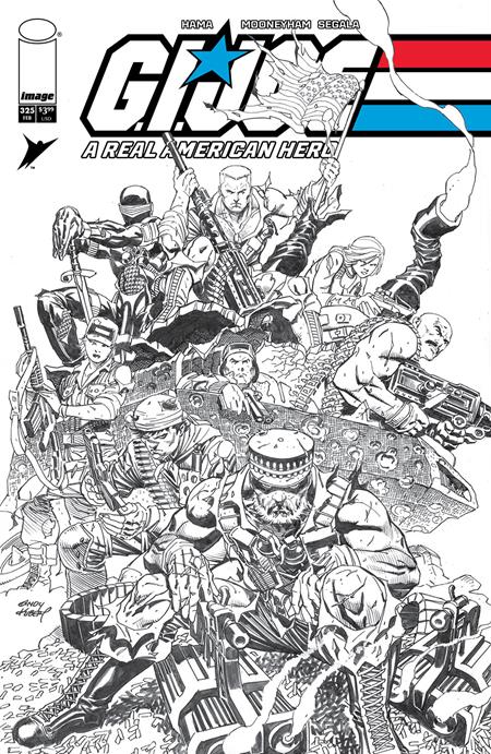 02/11/2026 GI JOE A REAL AMERICAN HERO #325 CVR B ANDY KUBERT B&W VAR IMAGE COMICS