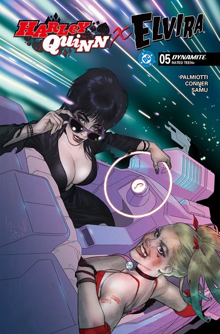 02/18/2026 HARLEY QUINN X ELVIRA #5 CVR D BEN CALDWELL VAR DYNAMITE ENTERTAINMENT