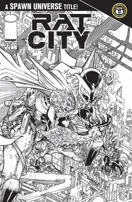 02/11/2026 SPAWN RAT CITY #23 CVR B HARVEY TOLIBAO B&W VAR IMAGE COMICS