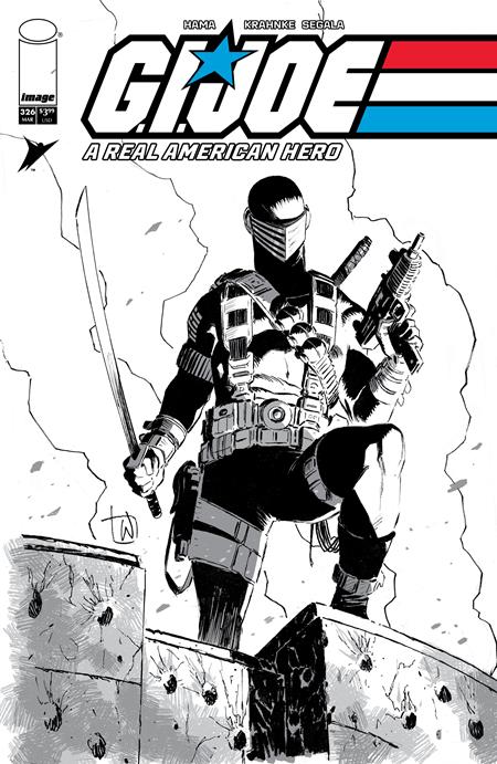 03/11/2026 GI JOE A REAL AMERICAN HERO #326 CVR B LEE WEEKS B&W VAR IMAGE COMICS