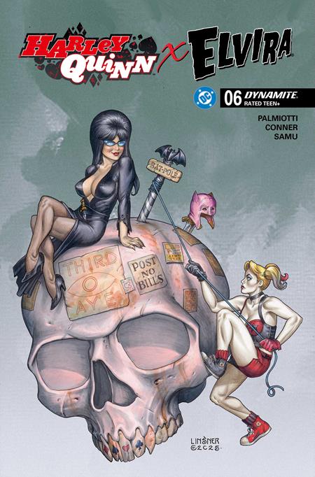 03/18/2026 HARLEY QUINN X ELVIRA #6 CVR C JOSEPH MICHAEL LINSNER VAR DYNAMITE ENTERTAINMENT