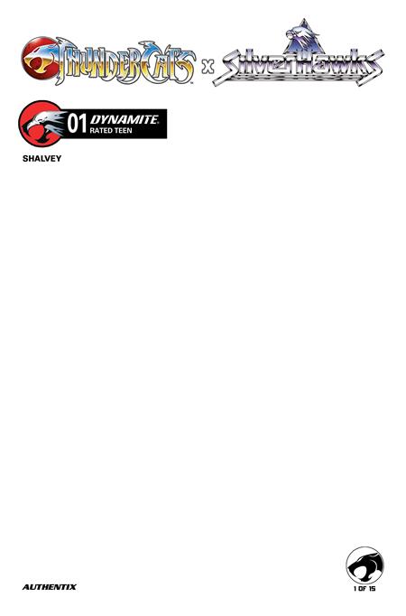 04/08/2026 THUNDERCATS X SILVERHAWKS #1 CVR F BLANK AUTHENTIX VAR DYNAMITE ENTERTAINMENT