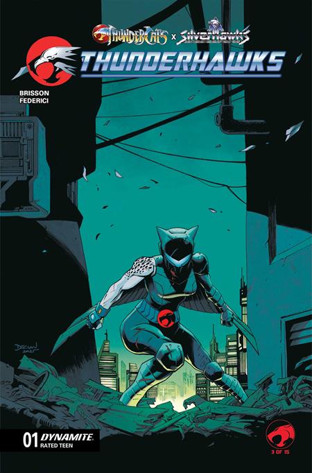 04/22/2026 THUNDERCATS X SILVERHAWKS THUNDERHAWKS #1 CVR B DECLAN SHALVEY VAR DYNAMITE ENTERTAINMENT