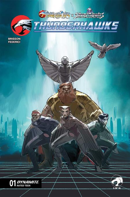 04/22/2026 THUNDERCATS X SILVERHAWKS THUNDERHAWKS #1 CVR C MARCO FAILLA VAR DYNAMITE ENTERTAINMENT