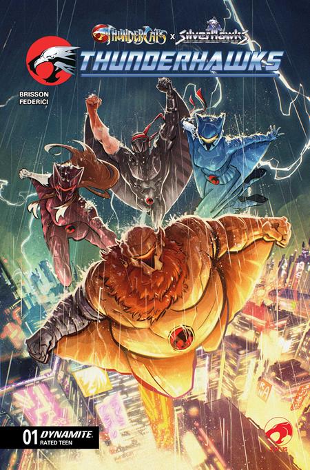 04/22/2026 THUNDERCATS X SILVERHAWKS THUNDERHAWKS #1 CVR D ALESSANDRO RANALDI VAR DYNAMITE ENTERTAINMENT