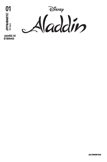 05/27/2026 ALADDIN #1 CVR E BLANK AUTHENTIX VAR DYNAMITE ENTERTAINMENT