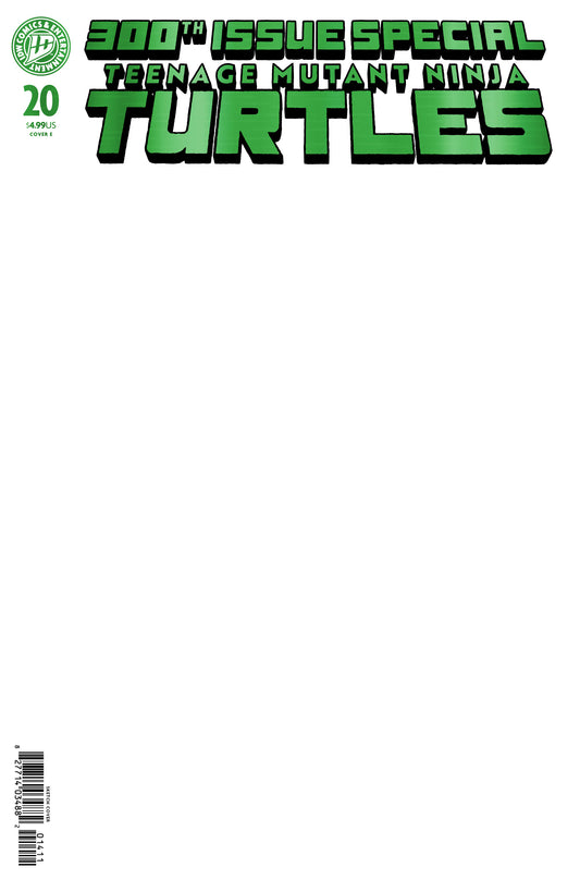 07/22/2026 Teenage Mutant Ninja Turtles #20: 300th Issue Special: G Foil (Sketch Variant) IDW PUBLISHING