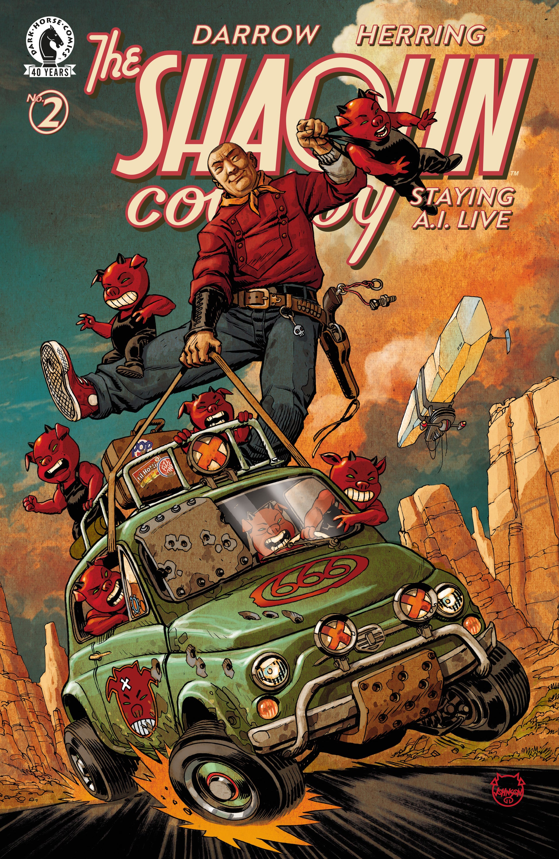 08/12/2026 Shaolin Cowboy: Staying A.I.Live #2 (CVR C) (Dave Johnson) DARK HORSE COMICS