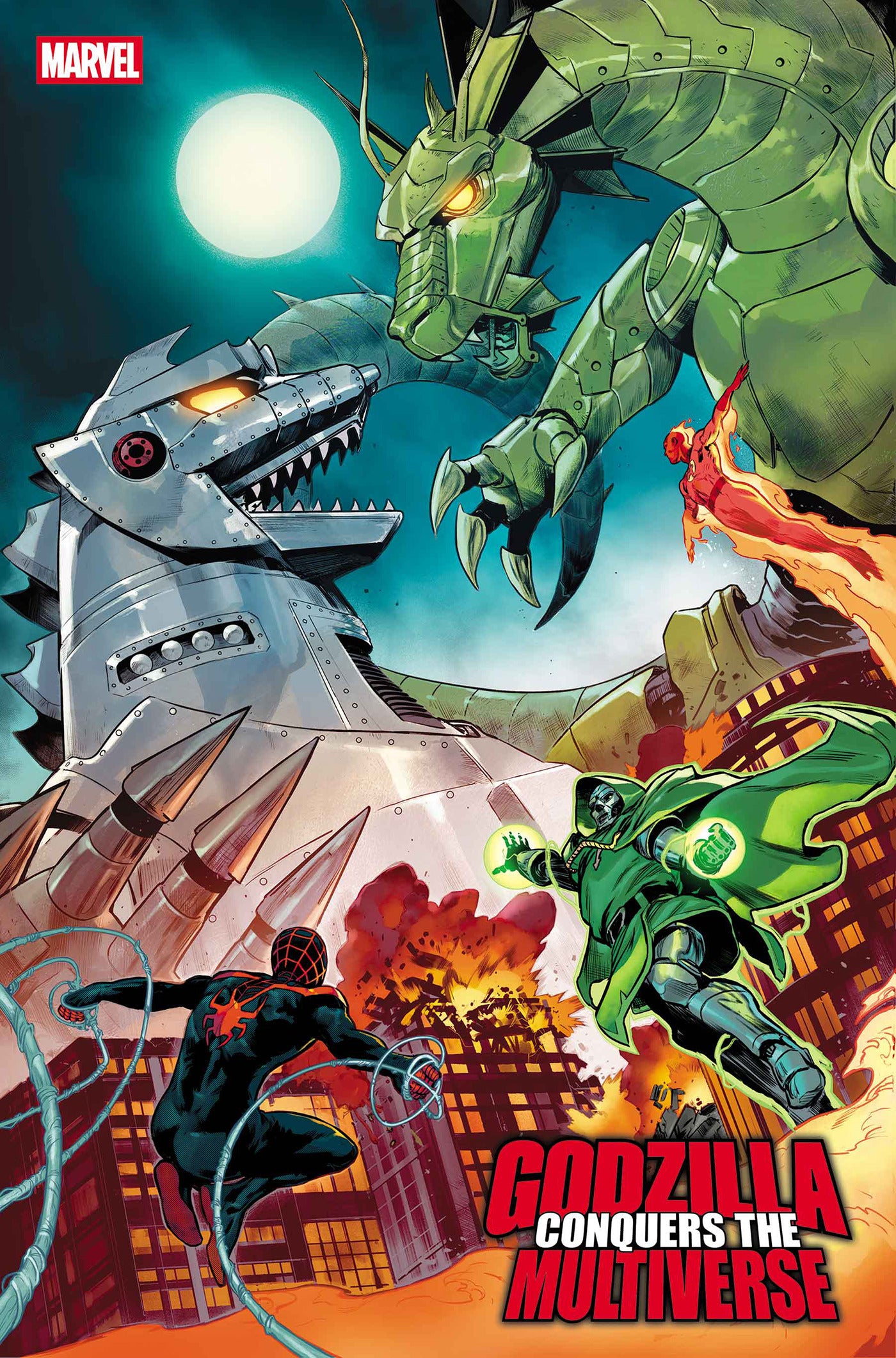 07/22/2026 GODZILLA CONQUERS THE MULTIVERSE #1 JUAN FRIGERI FOIL VARIANT MARVEL