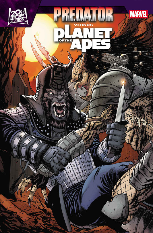 07/29/2026 PREDATOR VS. THE PLANET OF THE APES #1 TIM SEELEY VARIANT MARVEL