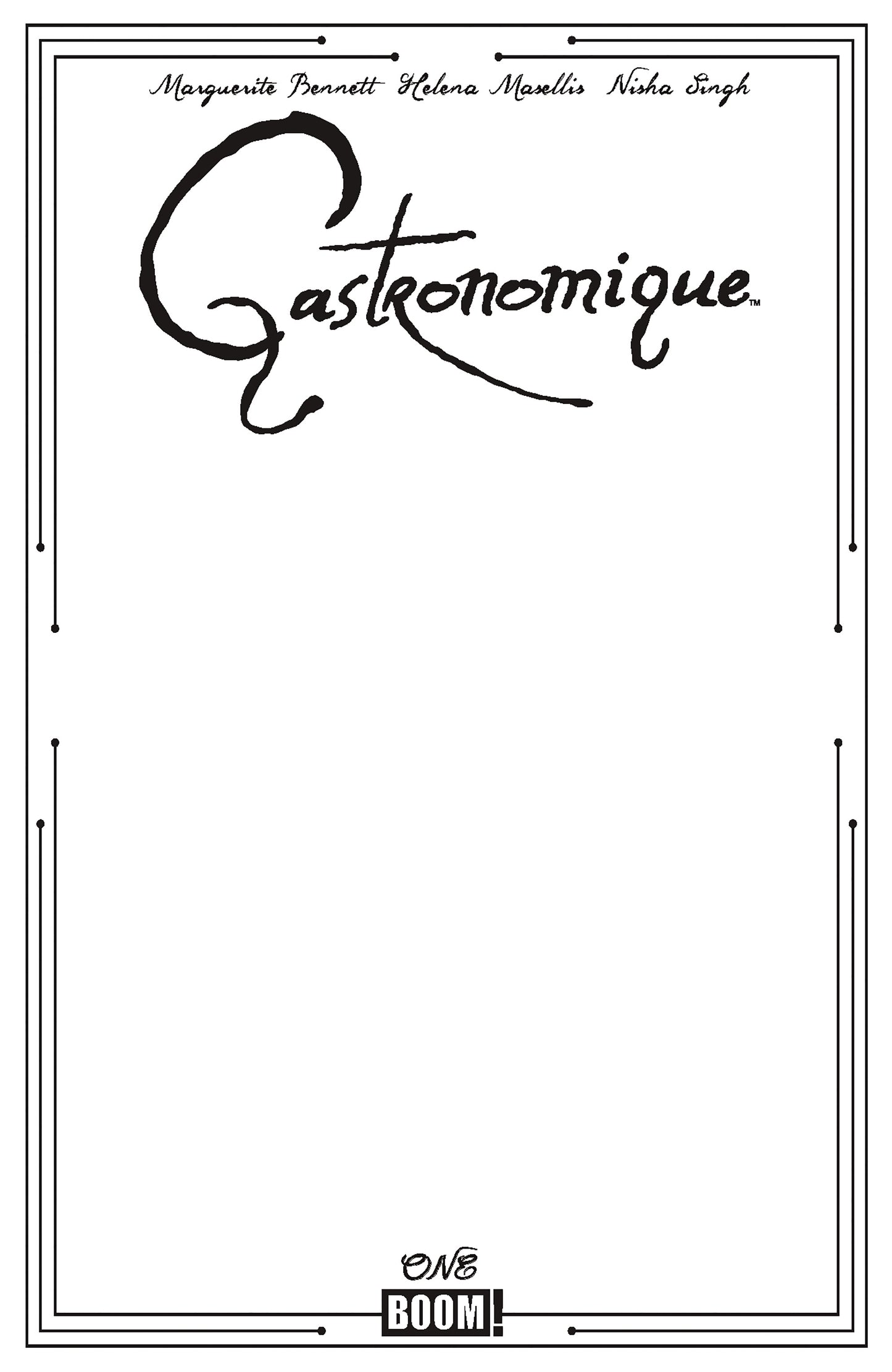 08/12/2026 Gastronomique #1 D Blank Sketch Variant BOOM ENTERTAINMENT