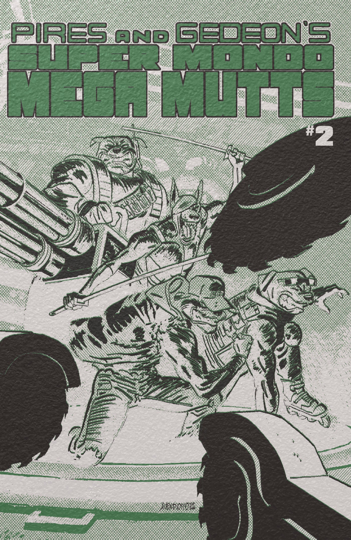 08/26/2026 SUPER MONDO MEGA MUTTS #2 CVR E ALEX DIOTTO FOIL VAR ONI PRESS