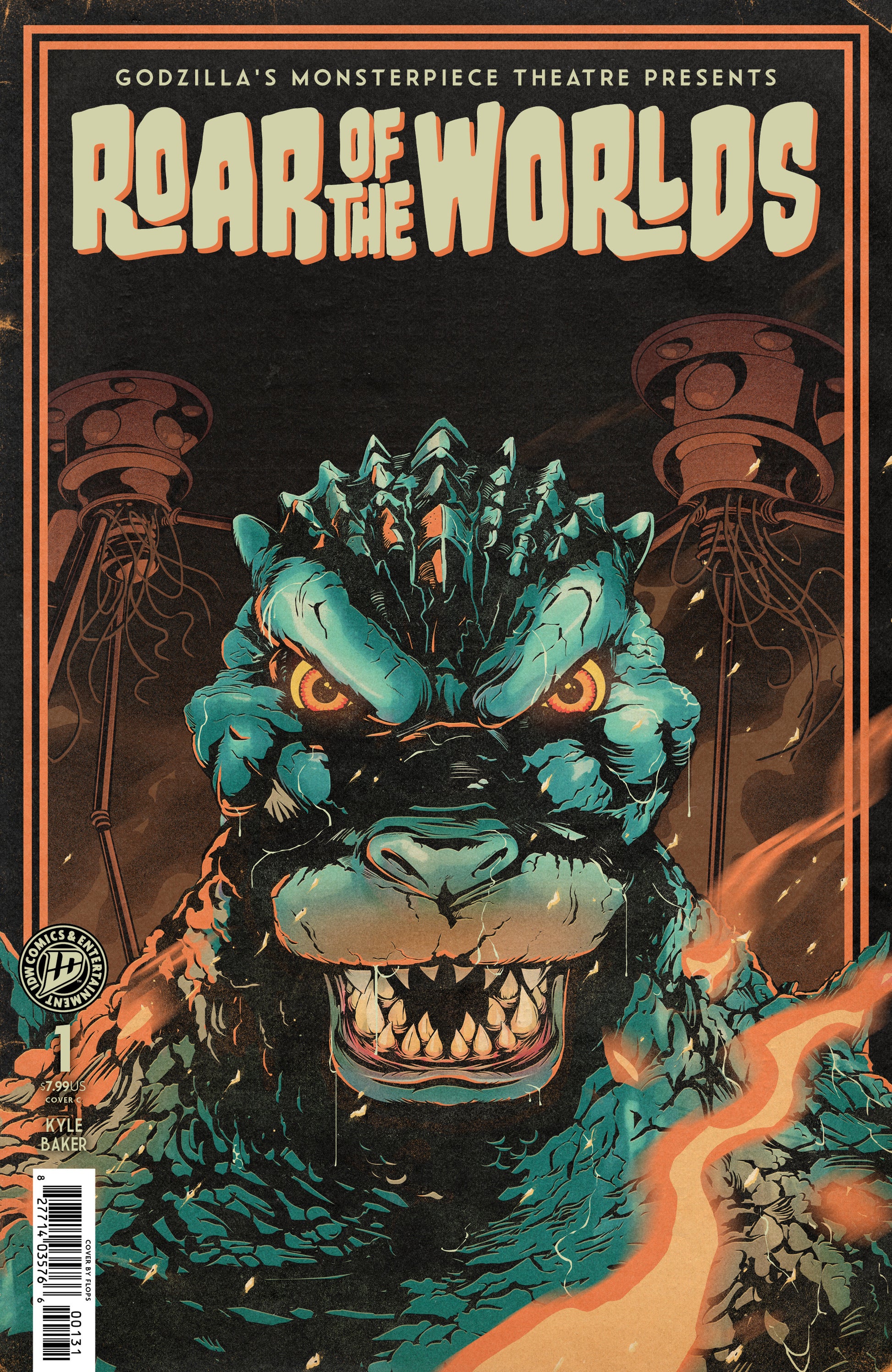 08/12/2026 Godzilla's Monsterpiece Theatre Presents: Roar of the Worlds Variant C (Flops!) IDW PUBLISHING