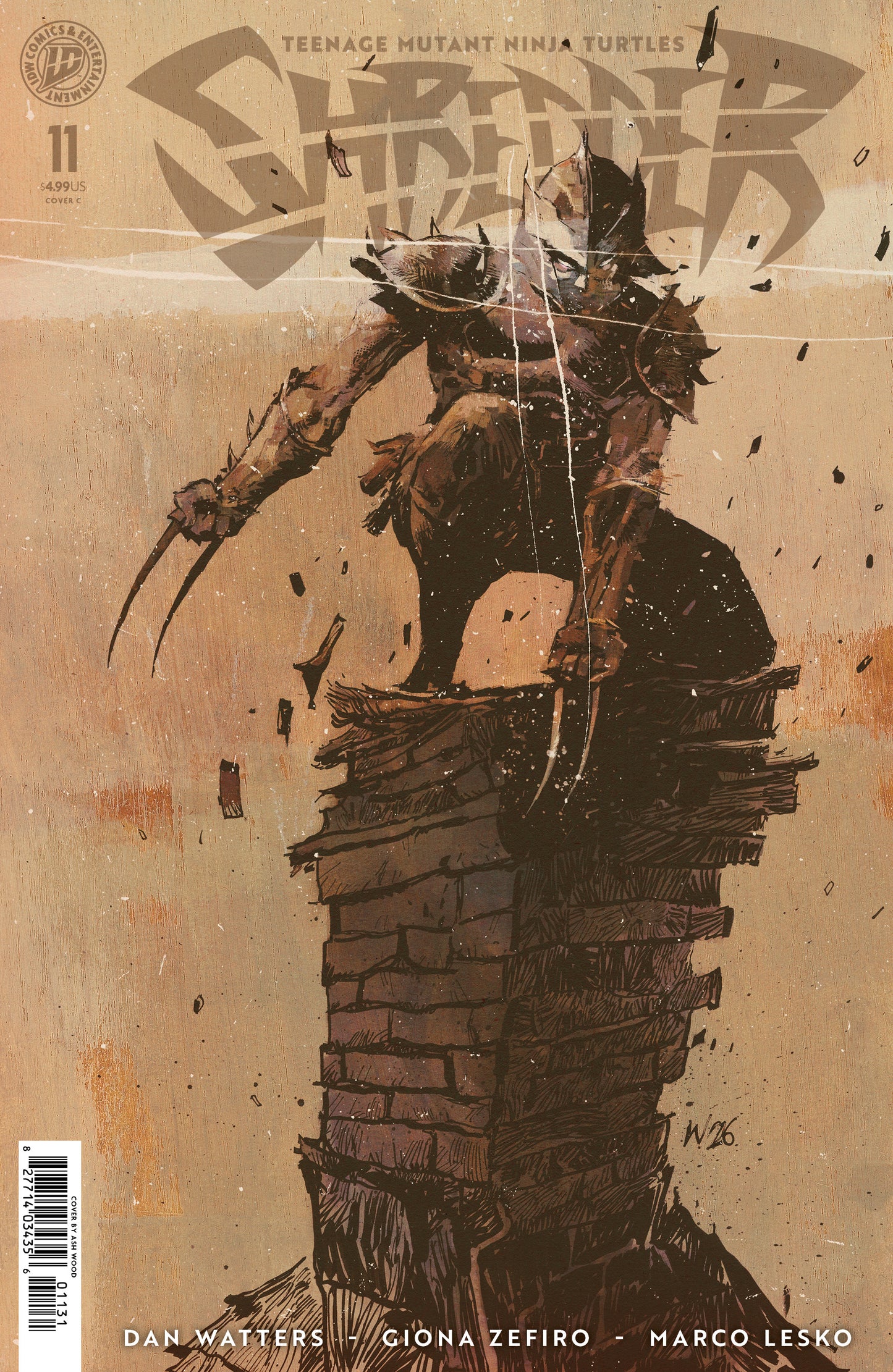 08/19/2026 Teenage Mutant Ninja Turtles: Shredder #11 Variant C (Wood) IDW PUBLISHING