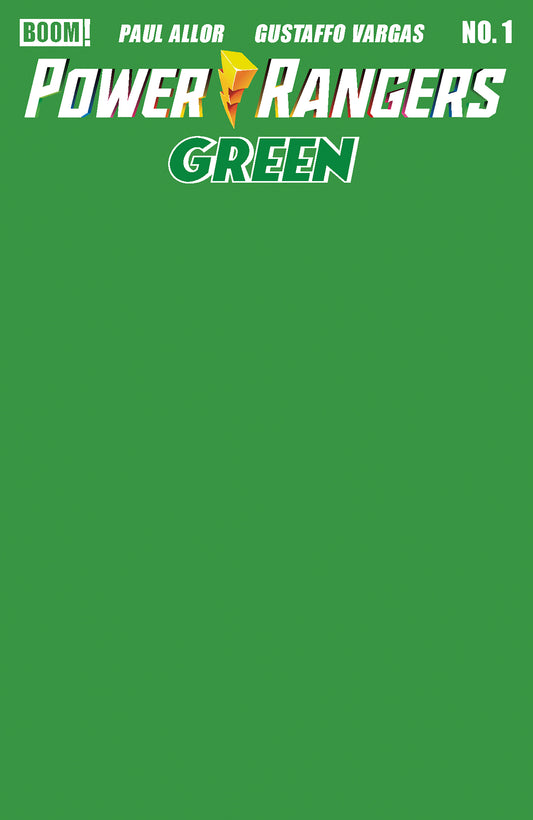 08/05/2026 Power Rangers Green #1 E Green Blank Sketch Variant BOOM ENTERTAINMENT