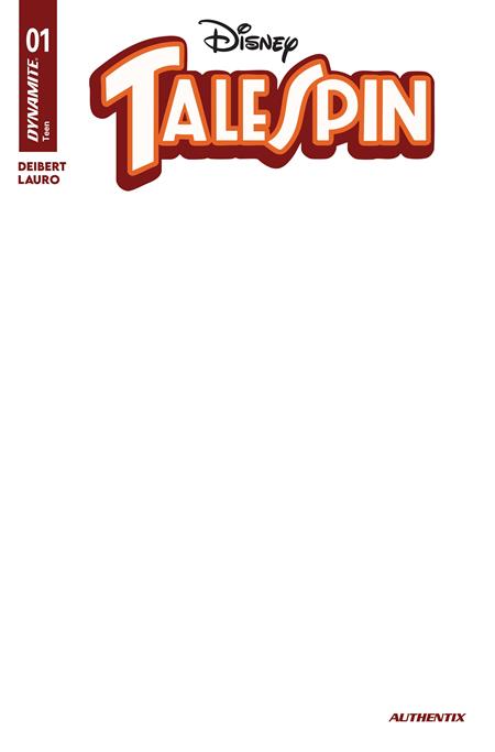 08/19/2026 TALESPIN #1 CVR G BLANK AUTHENTIX VAR DYNAMITE ENTERTAINMENT