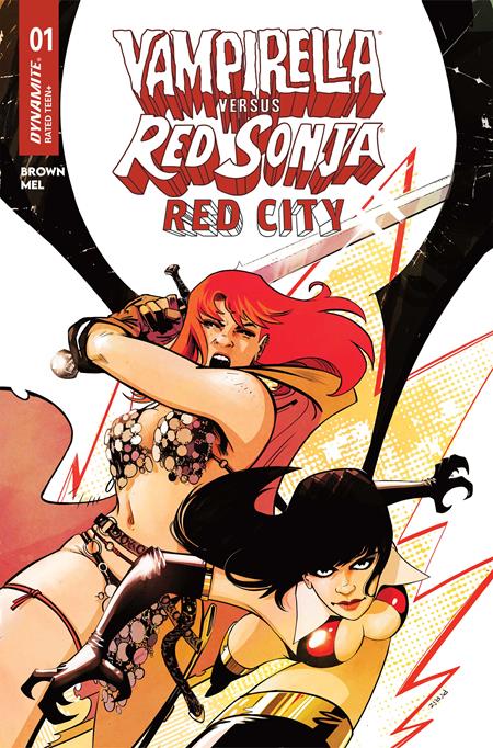 08/05/2026 VAMPIRELLA VS RED SONJA RED CITY #1 CVR A SEBASTIAN PIRIZ DYNAMITE ENTERTAINMENT