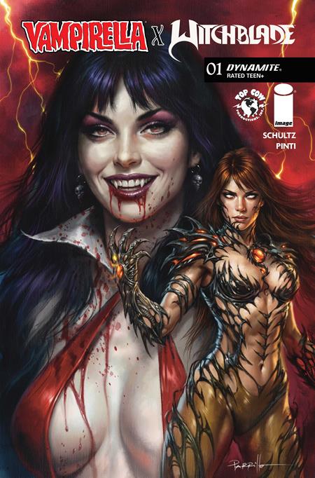 09/23/2026 VAMPIRELLA X WITCHBLADE SPECIAL #1 (ONE SHOT) CVR B LUCIO PARRILLO VAR DYNAMITE ENTERTAINMENT