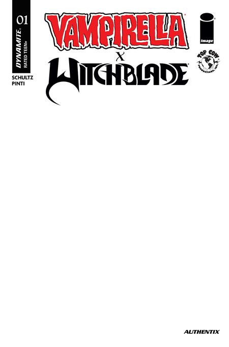 09/23/2026 VAMPIRELLA X WITCHBLADE SPECIAL #1 (ONE SHOT) CVR F BLANK AUTHENTIX VAR DYNAMITE ENTERTAINMENT
