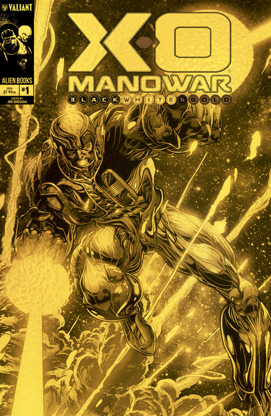 10/21/2026 X-O Manowar Black, White & Gold #1 Variant D Foil (Quesada Gold Version) IDW PUBLISHING