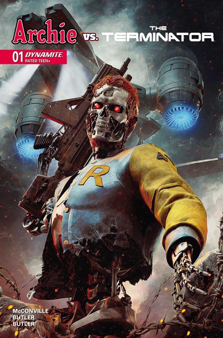 10/07/2026 ARCHIE VS THE TERMINATOR #1 CVR E BJORN BARENDS FOIL VAR DYNAMITE ENTERTAINMENT