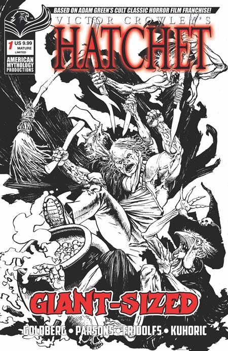 10/28/2026 GIANT SIZED HATCHET HALLOWEEN #1 (ONE SHOT) CVR F ROY ALLAN MARTINEZ LIMITED B&W VAR PRANA PUBLISHERS