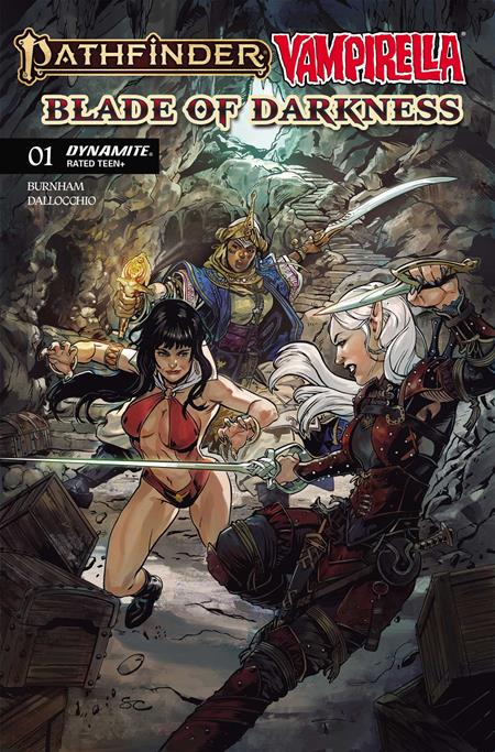 10/28/2026 PATHFINDER VAMPIRELLA BLADE OF DARKNESS #1 CVR A STEVEN CUMMINGS DYNAMITE ENTERTAINMENT