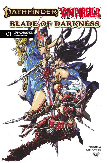 10/28/2026 PATHFINDER VAMPIRELLA BLADE OF DARKNESS #1 CVR B ANDREW HUERTA VAR DYNAMITE ENTERTAINMENT
