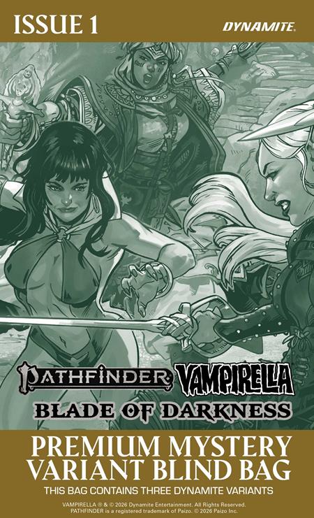 10/28/2026 PATHFINDER VAMPIRELLA BLADE OF DARKNESS #1 CVR G PREMIUM MYSTERY BLIND BAG VAR DYNAMITE ENTERTAINMENT