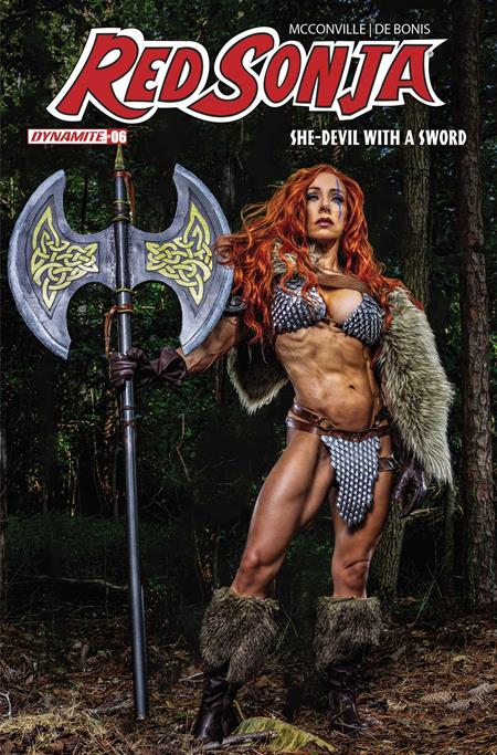 10/07/2026 RED SONJA SHE DEVIL WITH A SWORD #6 CVR E COSPLAY VICTORIA RECCHIONE VAR DYNAMITE ENTERTAINMENT