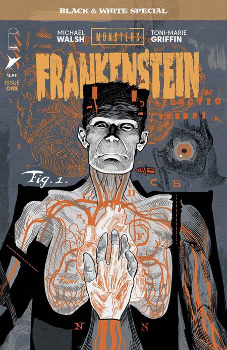 10/14/2026 UNIVERSAL MONSTERS FRANKENSTEIN B&W SPECIAL #1 (OF 2) CVR A MICHAEL WALSH IMAGE COMICS